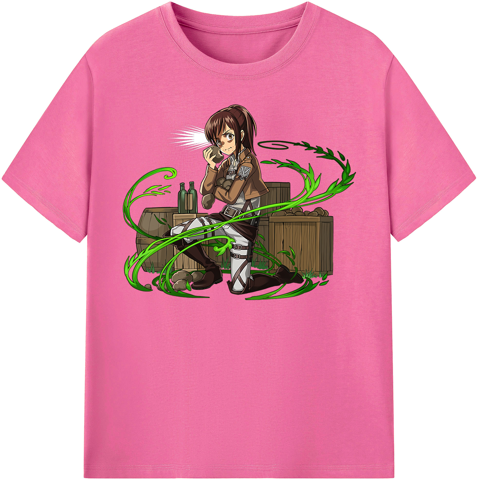 （画像用） 進撃の巨人 サシャ·ブラウス Attack on Titan Sasha Blaus レディースカジュアルプリントTシャツ（綿100％）